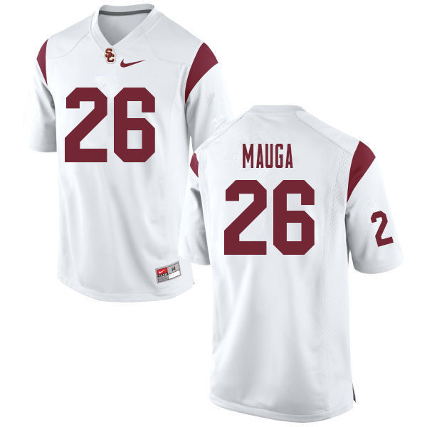 Men #26 Kana'i Mauga USC Trojans College Football Jerseys Sale-White - Click Image to Close